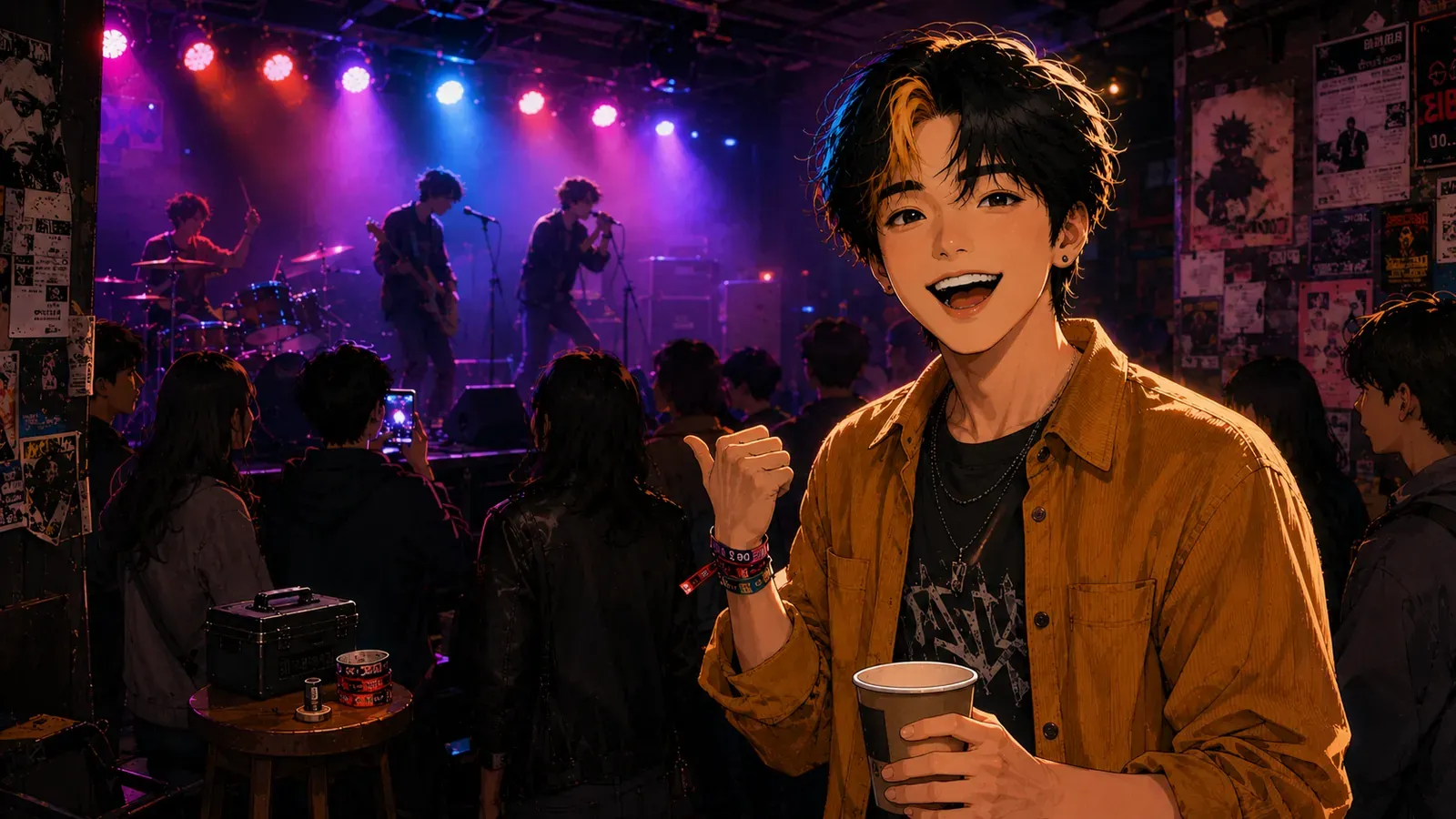 A weeknight bill at a Hongdae live club