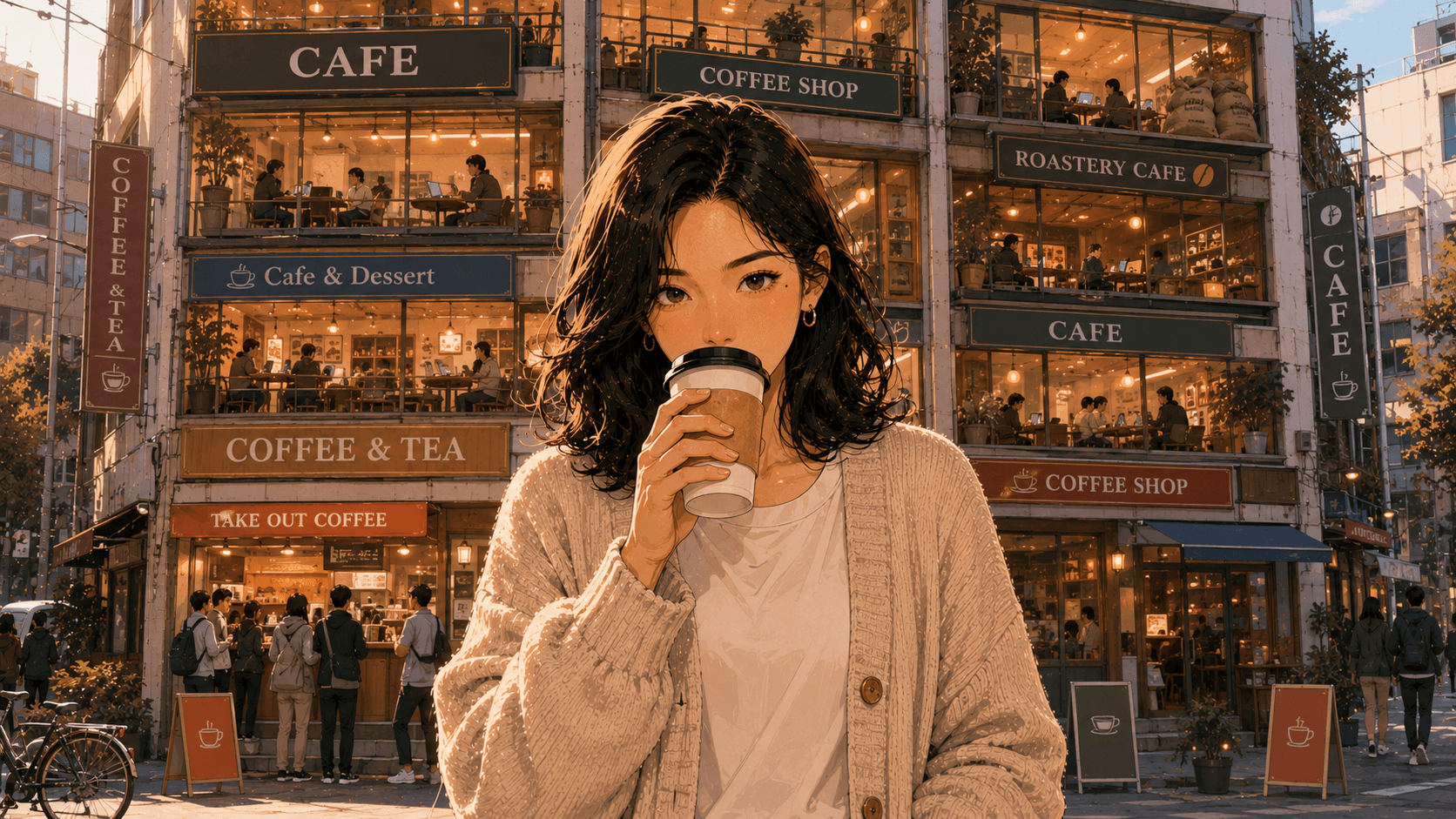 A Seoul cafe on a weekday afternoon