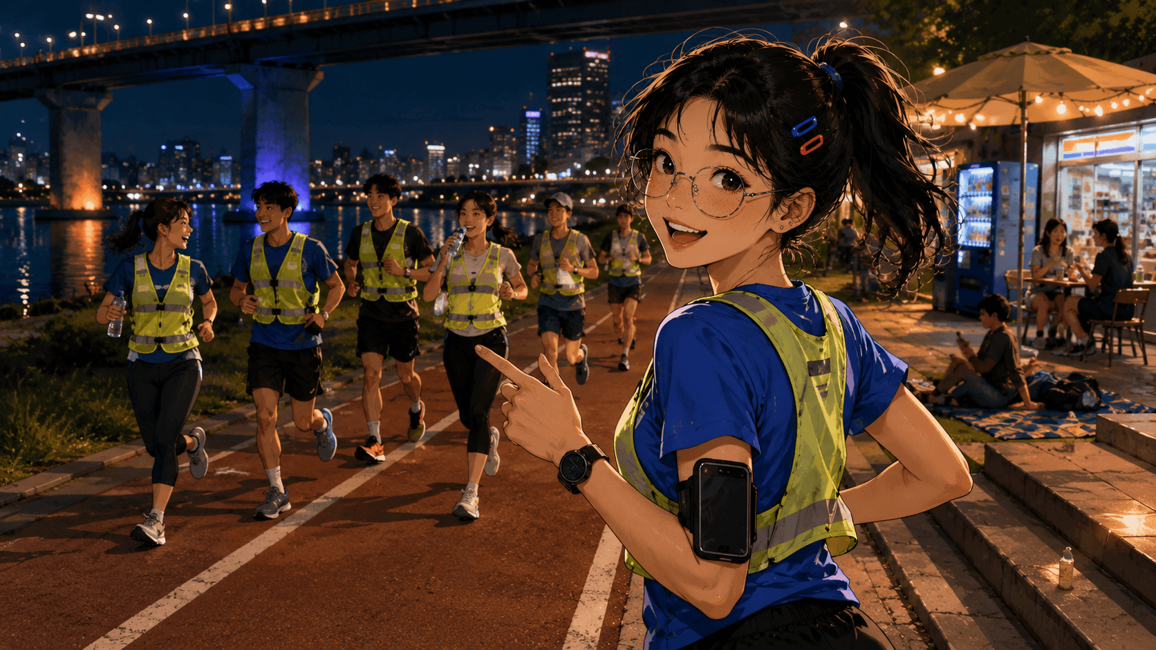 夕暮れの漢江、ランニングクルー